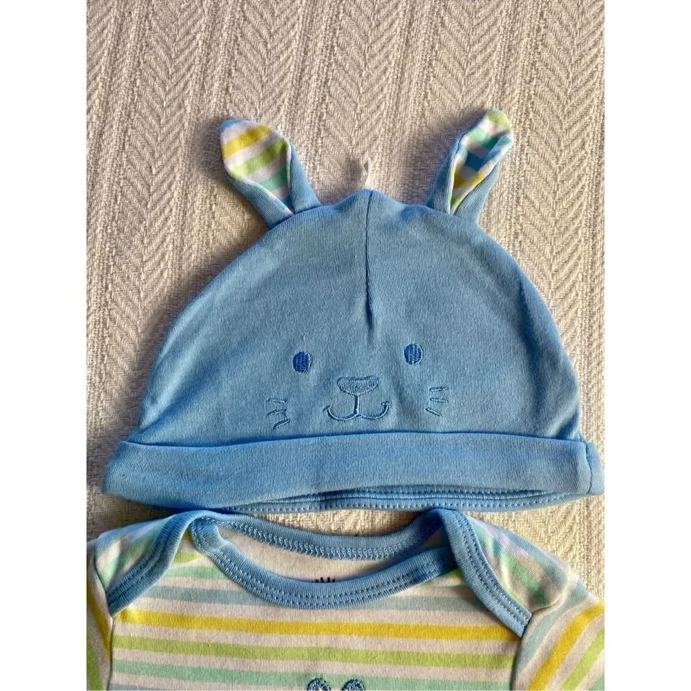 LITTLE ME BOYS 9M “My First Easter” 2 Piece Pant Set with matching hat